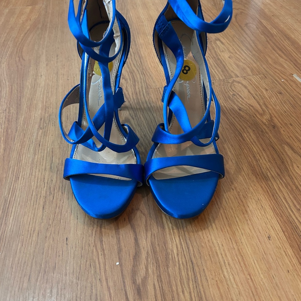 Jessica Simpson Royal Blue Strappy Heels